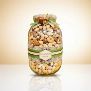 Riešutinis stiklainis 1800 g – „Gimtadienio proga“ – Vai Nai